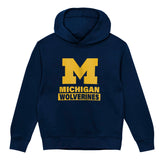 Michigan Wolverines Youth Back to Basics Navy Hoodie - Pro Jersey Sports