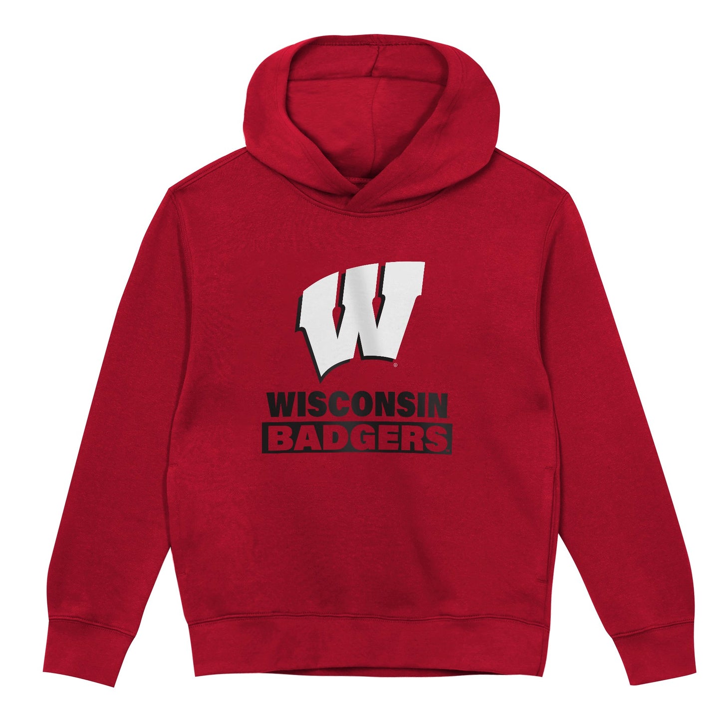 Wisconsin Bagers Youth Back to Basics Red Hoodie - Pro Jersey Sports