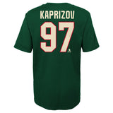 Youth Minnesota Wild Kirill Kaprizov Green Player Name & Number T-Shirt - Pro Jersey Sports