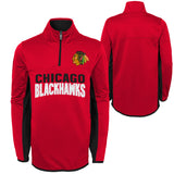 Chicago Blackhawks Child 1/4 Zip Red Fleece Top - Pro Jersey Sports