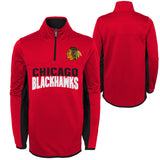 Youth NHL Chicago Blackhawks Red Netminder 1/4 Zip Pullover - Pro Jersey Sports