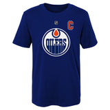 Youth Edmonton Oilers Connor McDavid Blue NHL Player Name & Number T-Shirt - Pro Jersey Sports