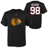 Youth Chicago Blackhawks Connor Bedard Black NHL Player Name & Number T-Shirt - Pro Jersey Sports