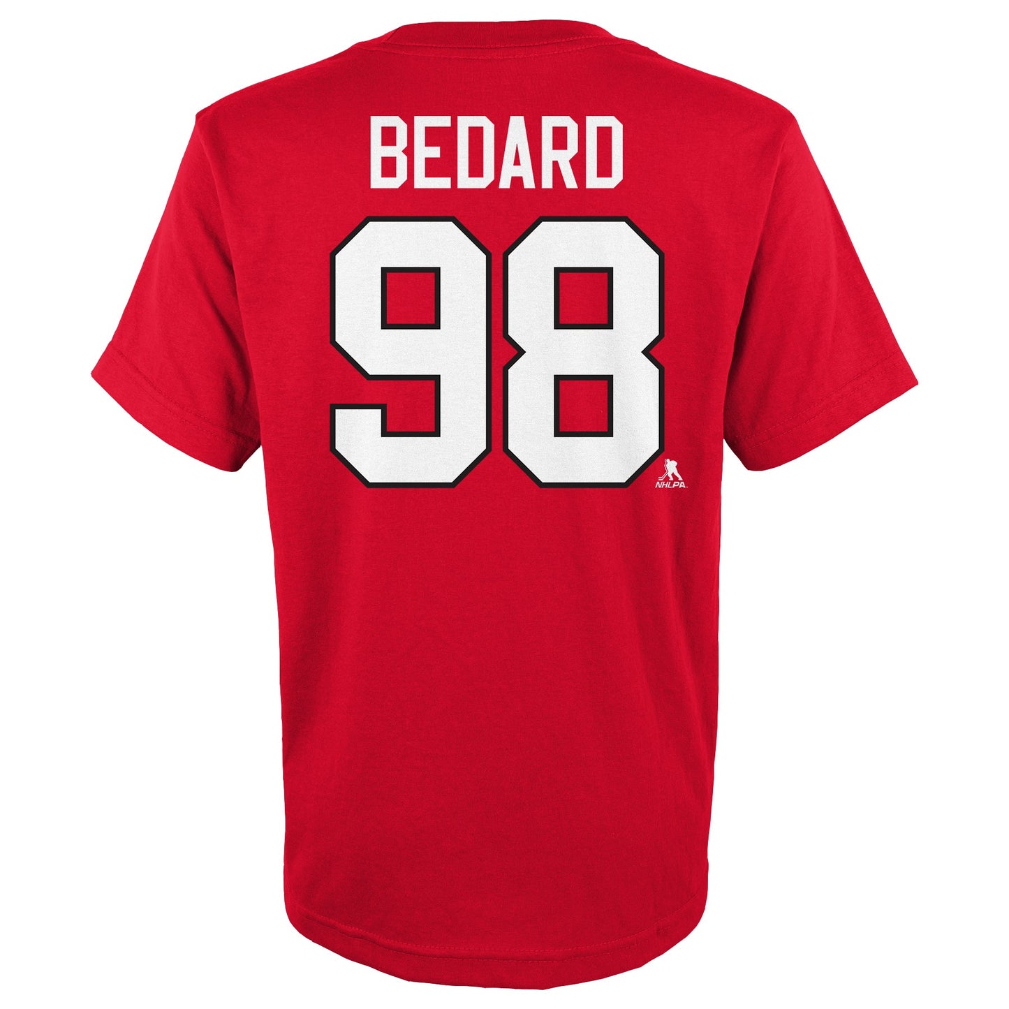 Kids Chicago Blackhawks Connor Bedard Red NHL Child Player Name & Number T-Shirt
