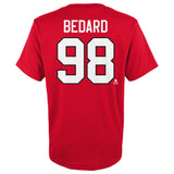 Kids Chicago Blackhawks Connor Bedard Red NHL Child Player Name & Number T-Shirt - Pro Jersey Sports