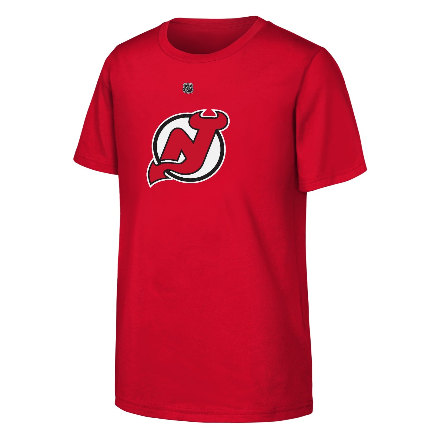 Youth New Jersey Devils Jack Hughes Red Player Name & Number T-Shirt