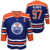Youth Edmonton Oilers Connor McDavid Home Premier Jersey-Blue - Pro Jersey Sports