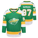 Youth Kirill Kaprizov Minnesota Wild Green Alternate Premier Jersey - Pro Jersey Sports