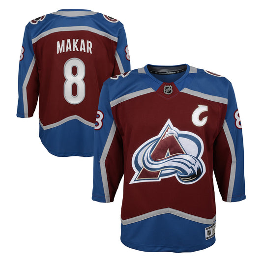 Youth Cale Makar Colorado Avalanche Maroon Home Premier Jersey