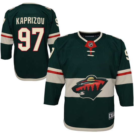 Youth Kirill Kaprizov Minnesota Wild Green Home Premier Jersey