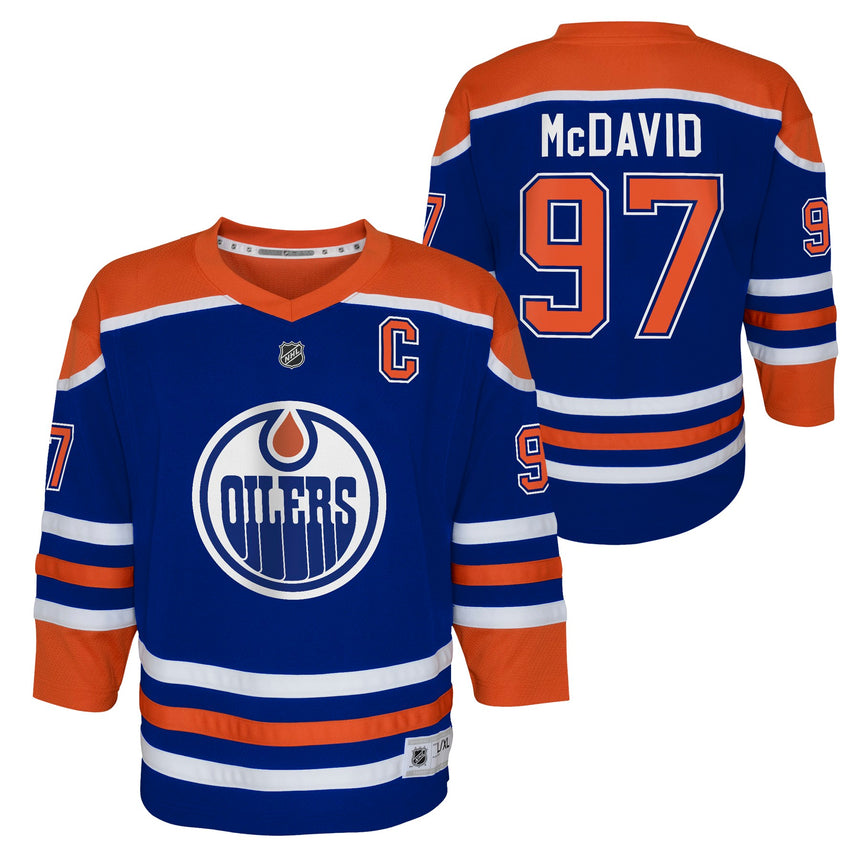 Youth Connor McDavid Edmonton Oilers Home Blue Replica Jersey - Pro Jersey Sports