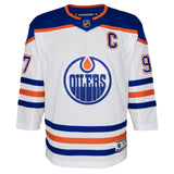Youth Edmonton Oilers Connor McDavid Road Premier Jersey-White - Pro Jersey Sports