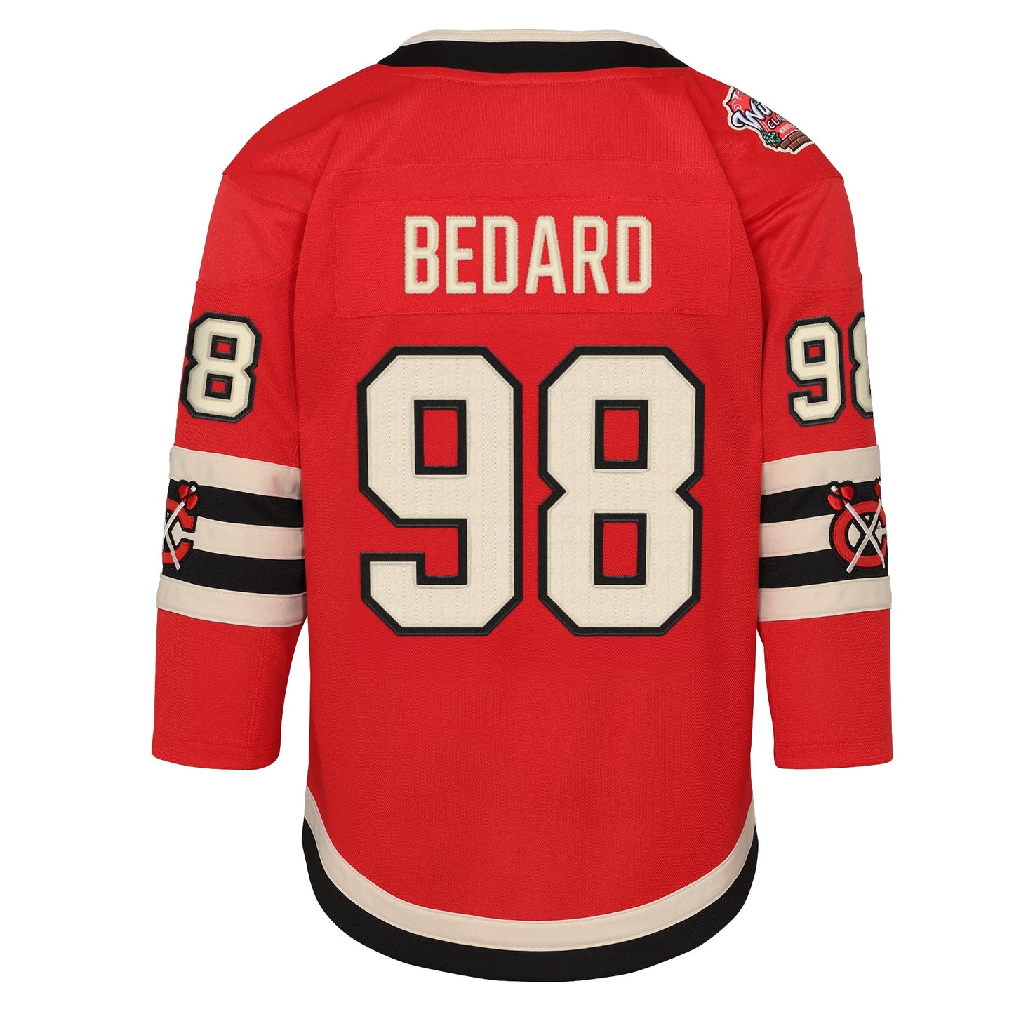 Youth Chicago Blackhawks Connor Bedard Red 2025 NHL Winter Classic Premier Player Jersey