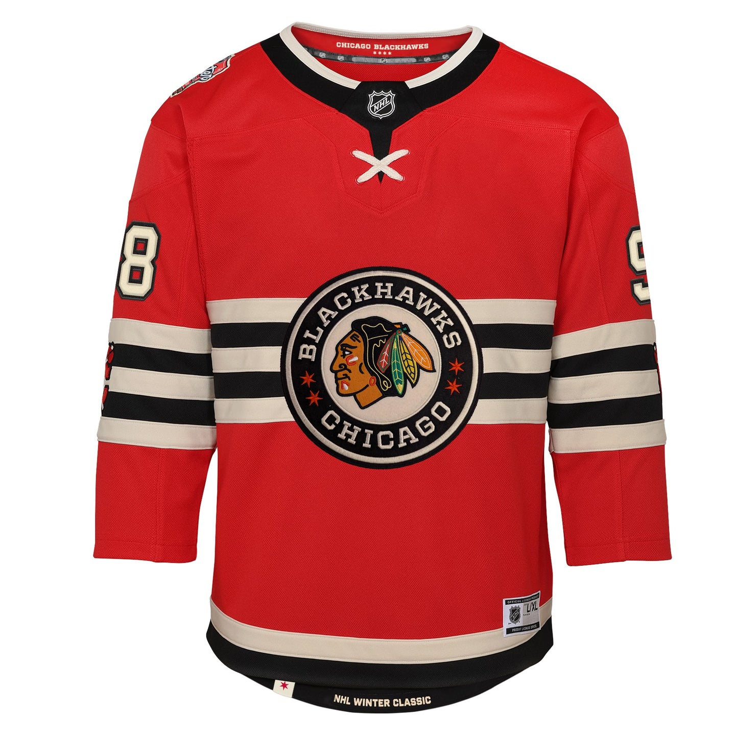 Youth Chicago Blackhawks Connor Bedard Red 2025 NHL Winter Classic Premier Player Jersey