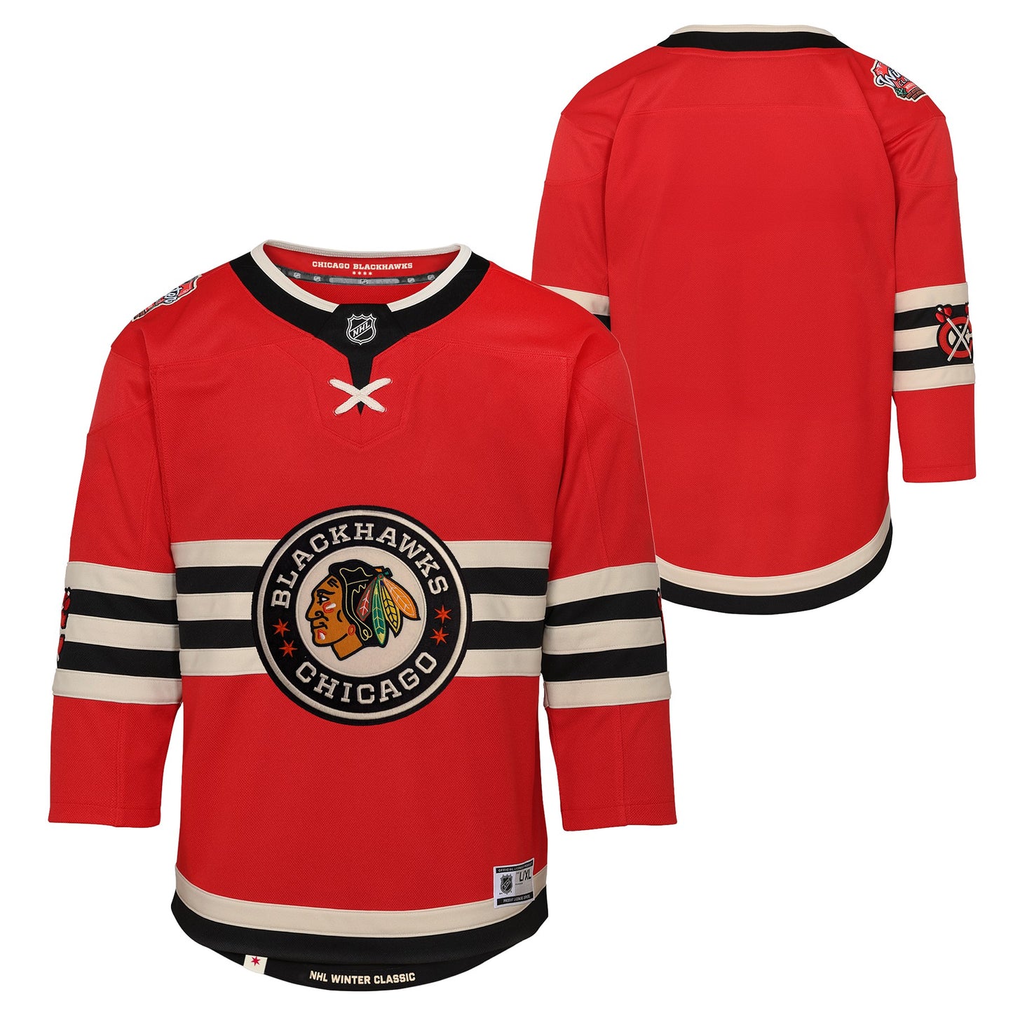 Youth Chicago Blackhawks Red 2025 NHL Winter Classic Premier Blank Jersey