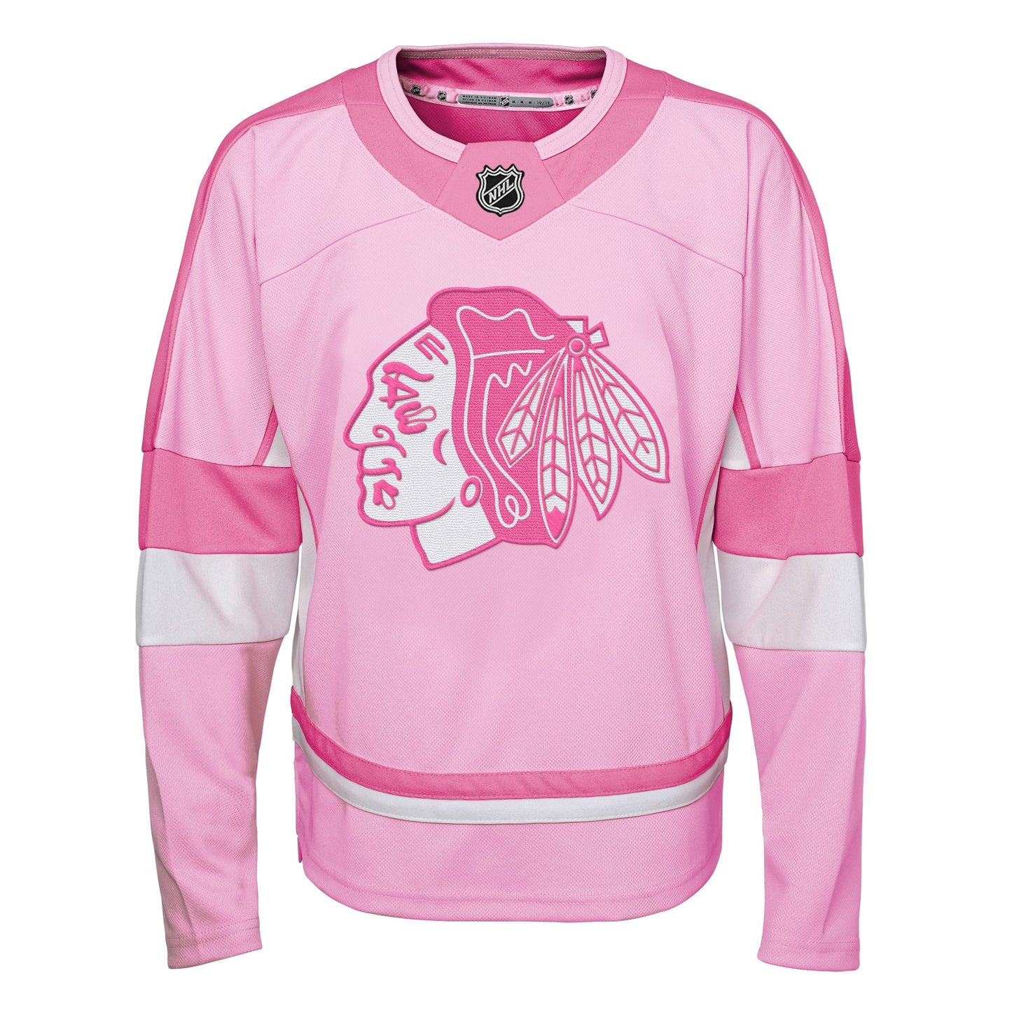 Kids Connor Bedard Chicago Blackhawks Girls Pink Fashion Child Jersey