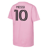 Youth Lionel Messi Inter Miami Pink Name & Number T-Shirt - Pro Jersey Sports