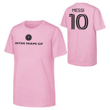 Youth Lionel Messi Inter Miami Pink Name & Number T-Shirt - Pro Jersey Sports