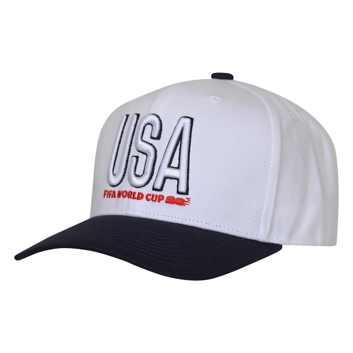Team USA 2026 FIFA World Cup White Pre Curved Snapback Adjustable Hat