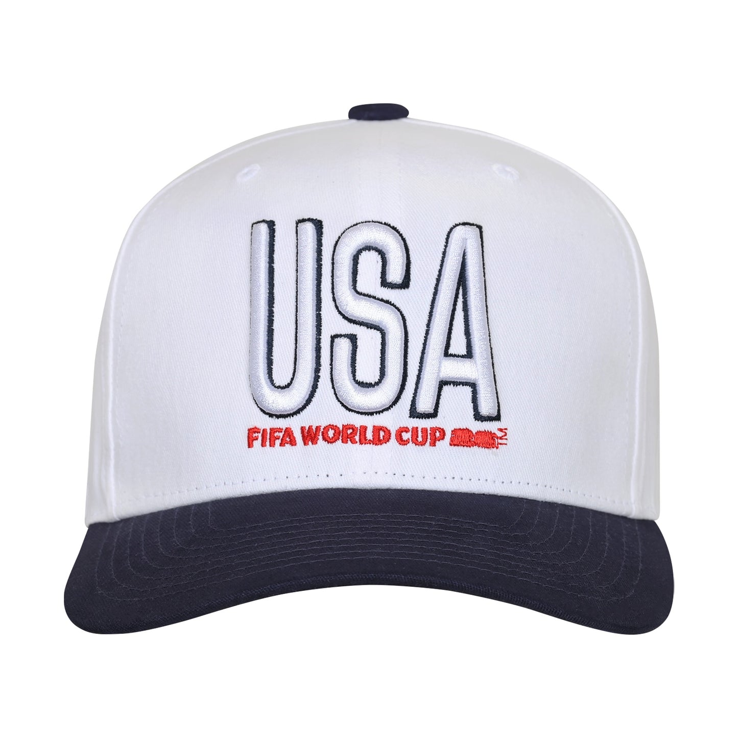 Team USA 2026 FIFA World Cup White Pre Curved Snapback Adjustable Hat
