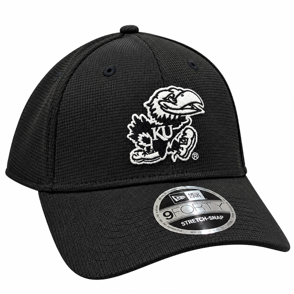Kansas Jayhawks New Era Black Pivot 9FORTY Adjustable Hat