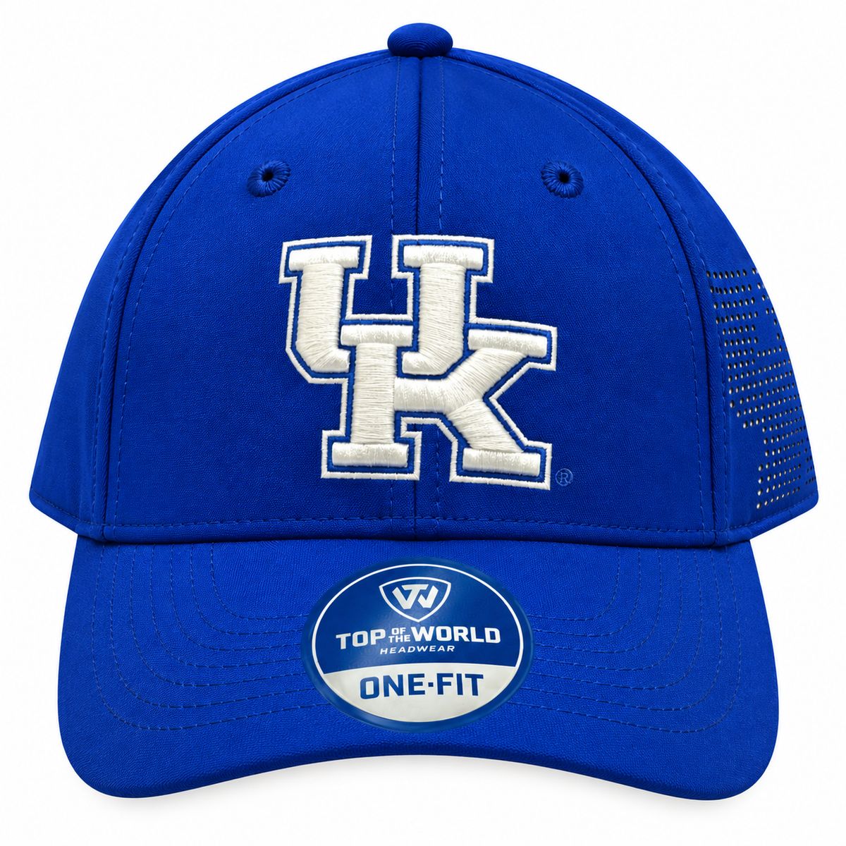 Kentucky Wildcats Blue NCAA TOW "Rails" One Fit Stretch Fit Performance Mesh Hat