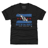 Youth WWE CM Punk Chicago Flag Tri-Blend Black T-Shirt - Pro Jersey Sports