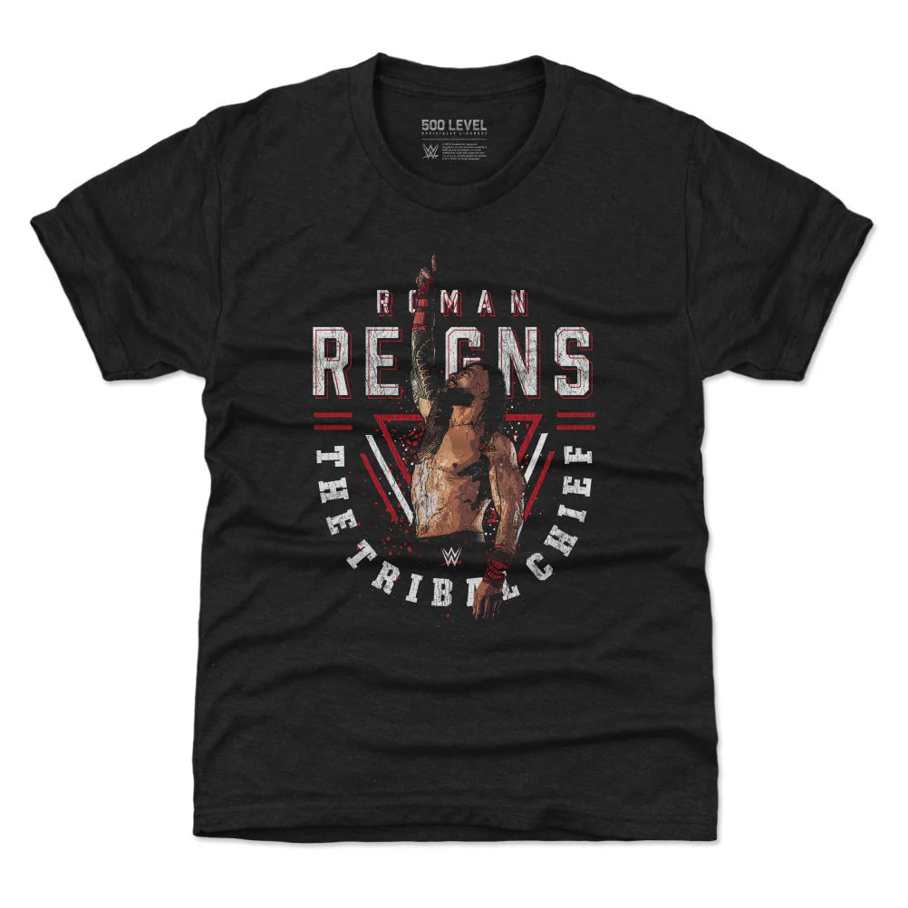 Youth WWE Roman Reigns Tribal Chief Black Tri-Blend T-Shirt - Pro Jersey Sports
