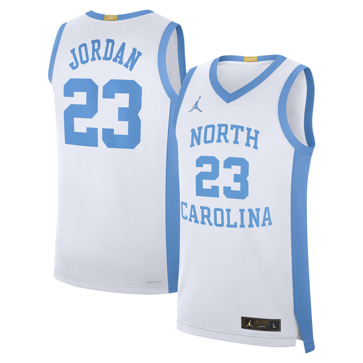 Michael Jordan North Carolina Tar Heels White Nike Replica Basketball Jersey
