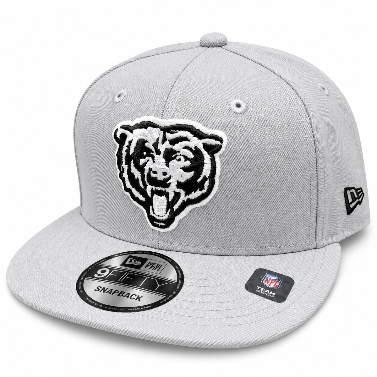 Chicago Bears New Era Primary Logo Grey 9FIFTY Nightshift Adjustable Snapback Hat