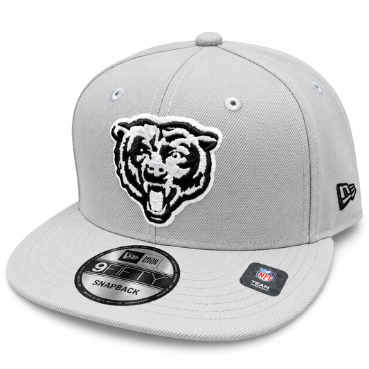 Chicago Bears New Era Primary Logo Grey 9FIFTY Nightshift Adjustable Snapback Hat
