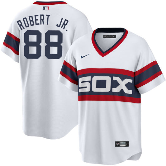 NIKE Men's Luis Robert Jr. Chicago White Sox White Alternate Premium Stitch Replica Jersey