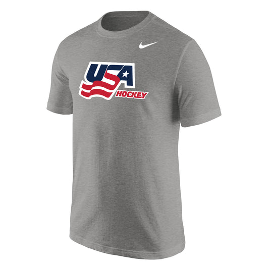 Men's 2026 USA Hockey Nike Core Steel Grey Short-Sleeve T-Shirt