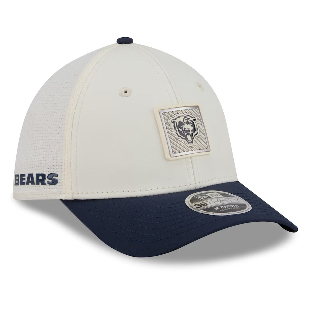 Chicago Bears New Era Ivory 2026 NFL Training Camp 39THIRTY M-Crown Flex Hat-Bear Logo