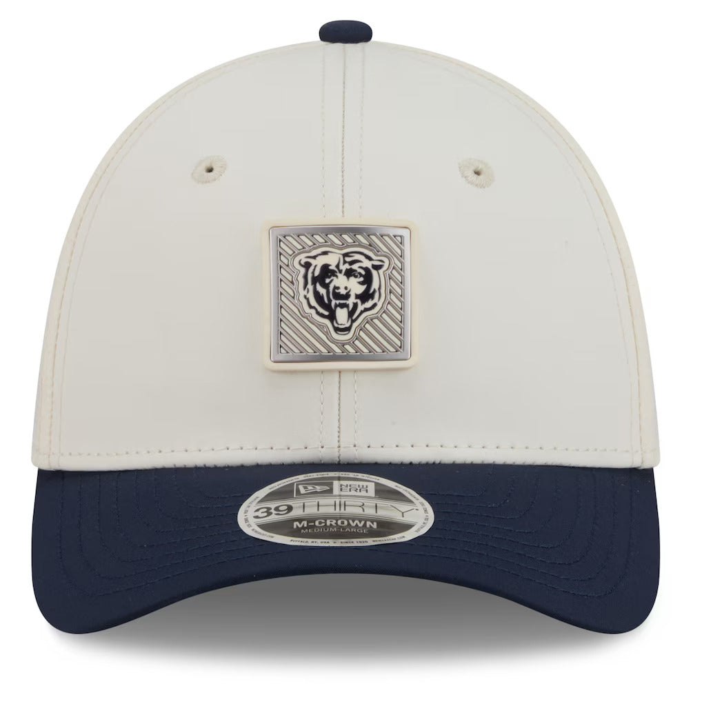 Chicago Bears New Era Ivory 2026 NFL Training Camp 39THIRTY M-Crown Flex Hat-Bear Logo