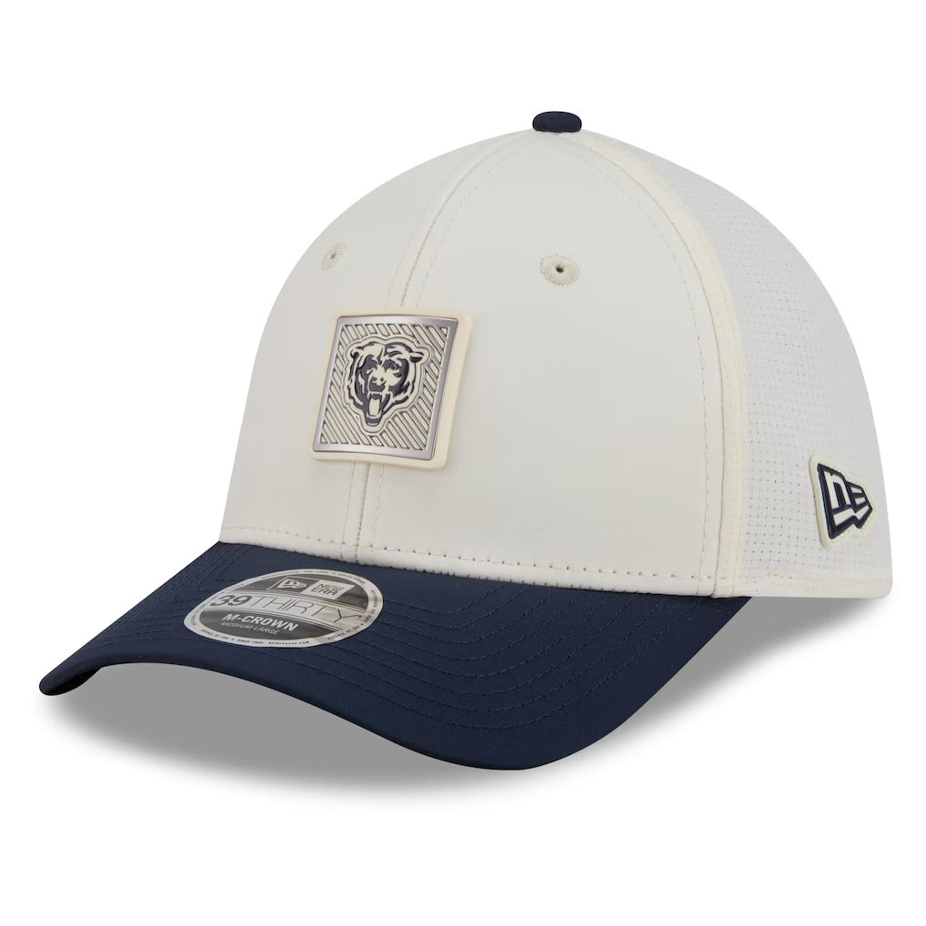 Chicago Bears New Era Ivory 2026 NFL Training Camp 39THIRTY M-Crown Flex Hat-Bear Logo