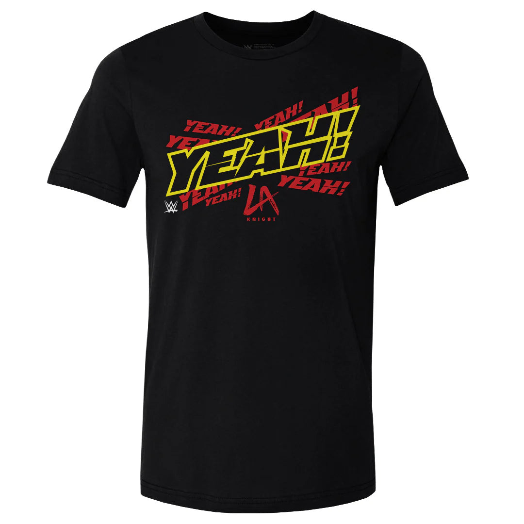Men's WWE LA Knight YEAH Black T-Shirt - Pro Jersey Sports