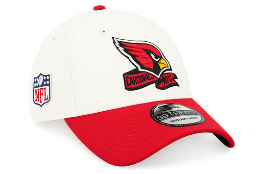 Men's Arizona Cardinals New Era Cream/Red 2022 Sideline 39THIRTY Flex Hat