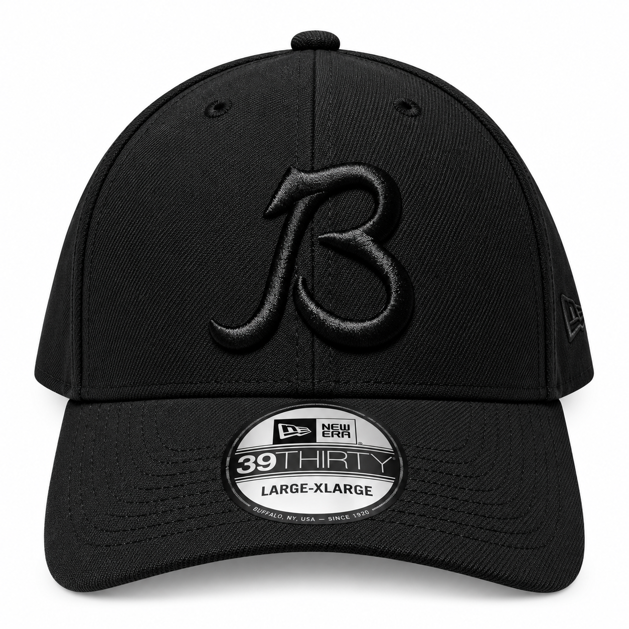 Men's Chicago Bears New Era "B" Tonal Black 39THIRTY Flex Hat