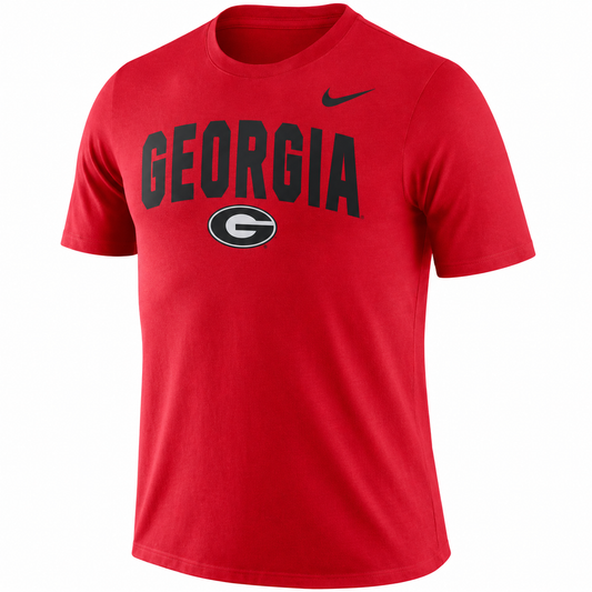Men's Georgia Bulldogs Nike Arch Suede Tee- Red