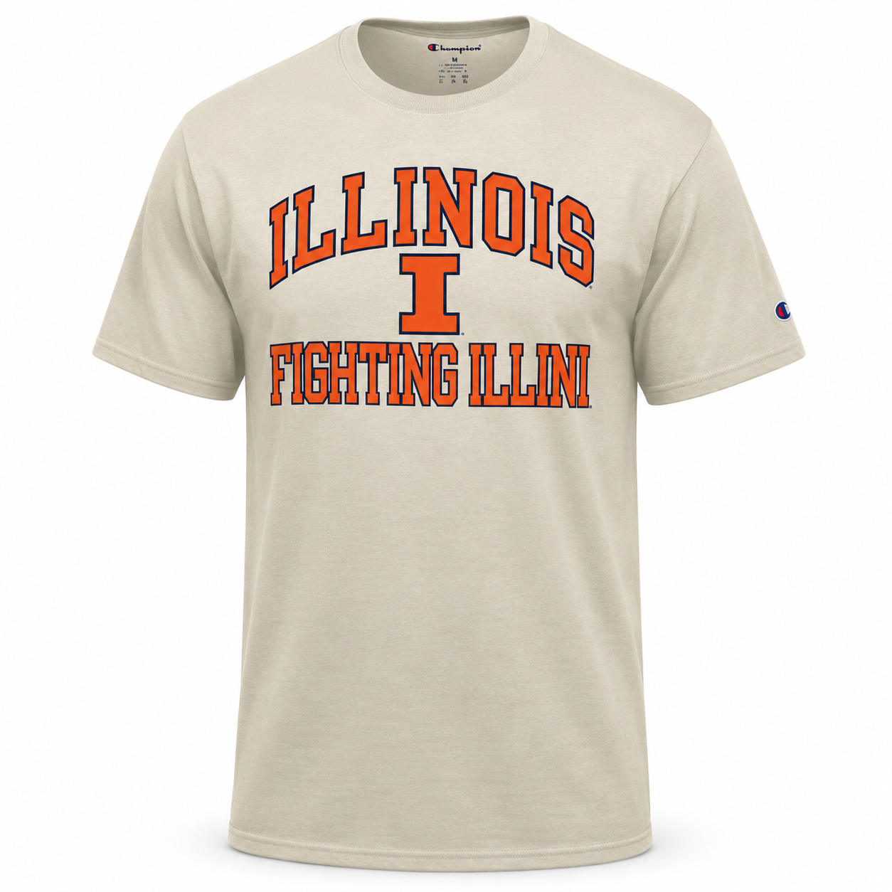 Men's Illinois Fighting Illini Oatmeal Heather Champion T-shirt