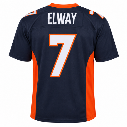 Men's Mitchell & Ness John Elway Navy Denver Broncos Legacy Replica Jersey