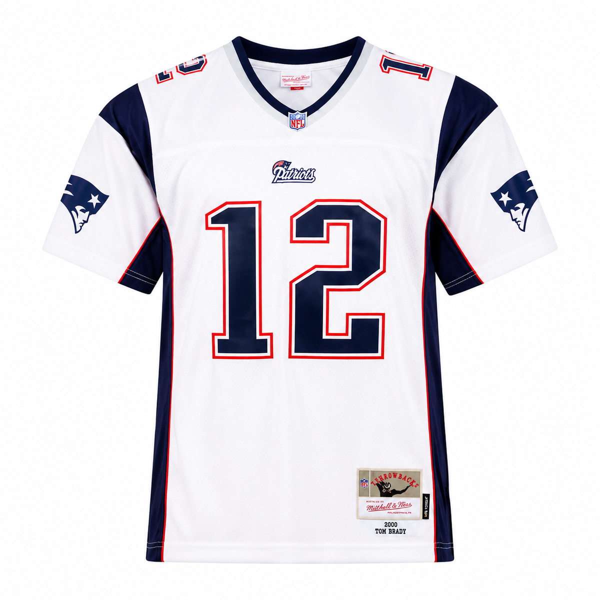 Men's Mitchell & Ness Tom Brady White New England Patriots 2000 Legacy Replica Jersey
