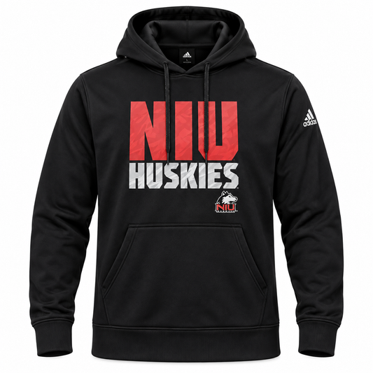 Men's NCAA Northern Illinois Huskies Adidas Black Tech Fleece Hoodie