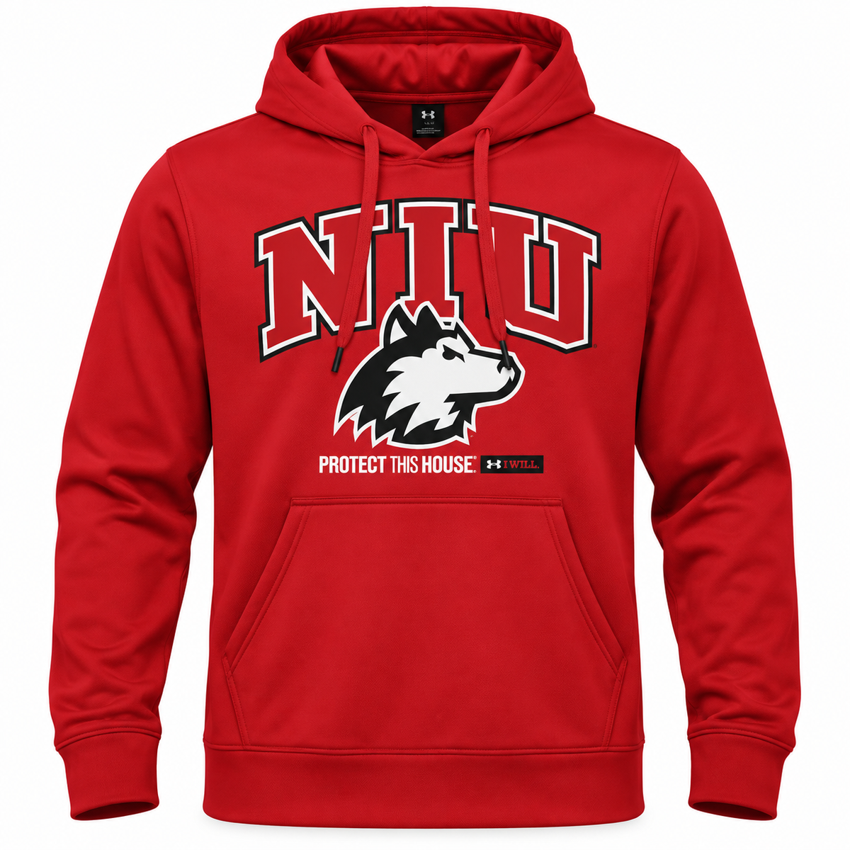 Men's NCAA Northern Illinois Huskies Under Armour Red Armourfleece 2.0 Hoodie