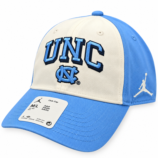 Men's Nike North Carolina Tar Heels White/Sky Blue Jumpman Club Adjustable Hat