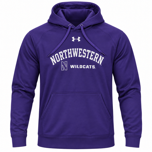Men's Northwestern Wildcats Under Armour Armourfleece 2.0 Purple Hoodie