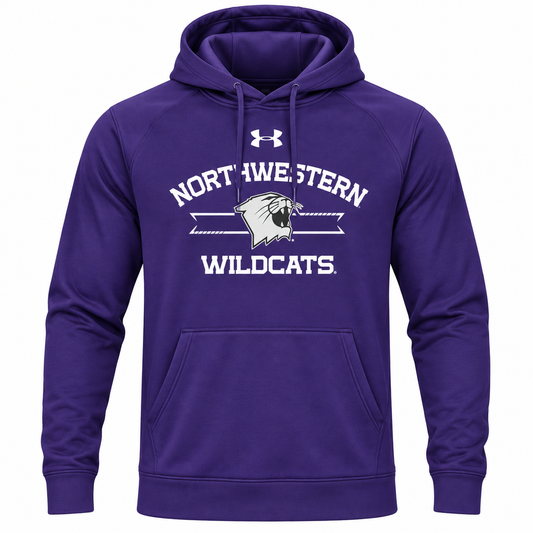 Men's Northwestern Wildcats Under Armour Armourfleece Storm Purple Hoodie
