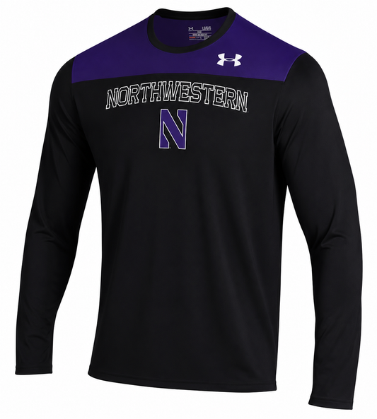Men's Northwestern Wildcats Under Armour Foundation Long Sleeve Tech Tee