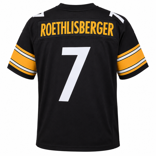 Men's Pittsburgh Steelers Ben Roethlisberger Mitchell & Ness Black 2004 Legacy Throwback Replica Jersey